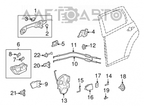 Ручка двери внешняя задняя левая Acura MDX 07-13