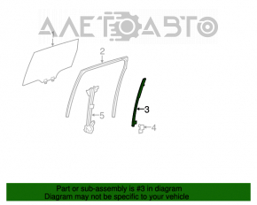 Geam ghidaj ușă spate dreapta Acura MDX 07-13