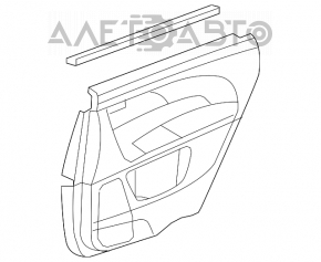 Обшивка двери карточка задняя левая Acura MDX 07-13