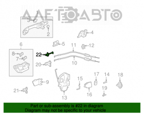 Limitatorul ușii din spate stânga pentru Acura MDX 07-13