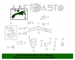 Ручка двери внешняя задняя левая Acura MDX 07-13