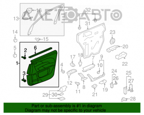 Capacul usii, cartela frontala stanga Acura MDX 07-13