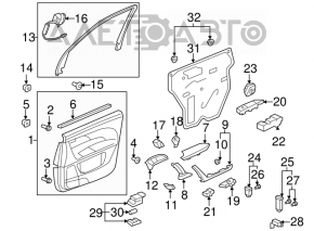 Capacul usii, cartela frontala stanga Acura MDX 07-13