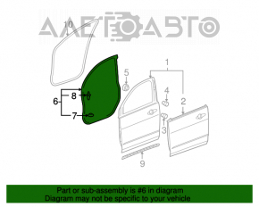 Garnitură ușă față dreapta Acura MDX 07-13