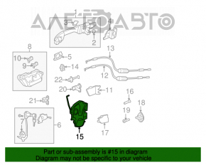 Blocarea ușii din față stânga pentru Acura MDX 07-13