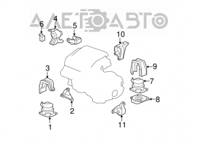 Pernele motorului spate Acura MDX 07-13, noi, originale OEM