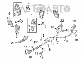 Катализатор передний Acura MDX 07-13
