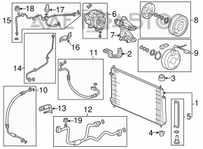 Компрессор кондиционера Acura MDX 07-13