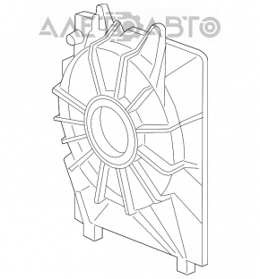 Difuzorul capacului radiatorului gol pentru Acura MDX 07-13 stânga