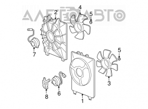 Paletele ventilatorului de răcire dreapta pentru Acura MDX 07-13.