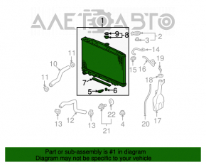 Radiator de apă de răcire Acura MDX 07-13