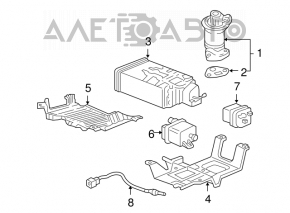 Canistra cu absorbant de cărbune Acura MDX 07-13