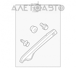 Накладка передней стойки левая Acura MDX 07-13 тряпка серая