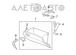 Перчаточный ящик, бардачок Acura MDX 07-13 черн