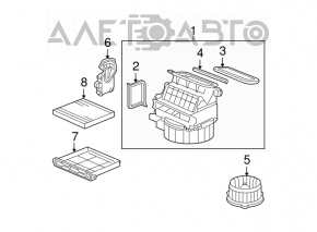 Мотор вентилятор печки Acura MDX 07-13