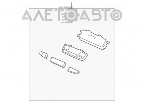 Управление климат-контролем зад Acura MDX 07-13 царапины, затерто стекло и кнопка