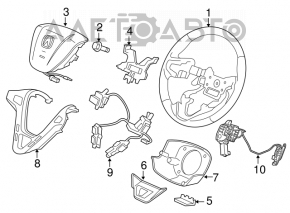 Кнопки управления на руле Acura MDX 07-13