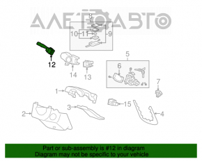 Comutatorul de sub volan stânga Acura MDX 07-13