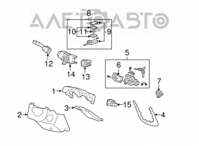 Comutatorul de sub volan stânga Acura MDX 07-13