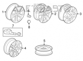 Комплект дисков R18 x 8J 5*114,3 4шт Acura MDX 07-13