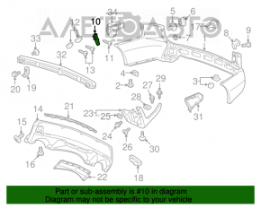 Suportul pentru bara spate stânga Acura MDX 07-13