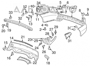 Amplificatorul pentru bara spate Acura MDX 07-13