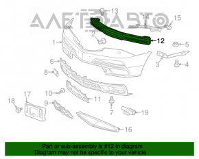 Усилитель переднего бампера Acura MDX 07-13