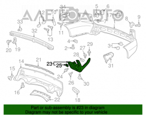 Bara de noroi spate stânga pentru Acura MDX 07-13 zgârieturi