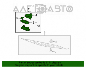 Подсветка номера двери багажника левая Acura MDX 07-13