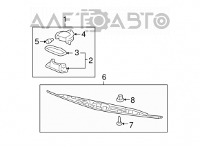 Подсветка номера двери багажника левая Acura MDX 07-13