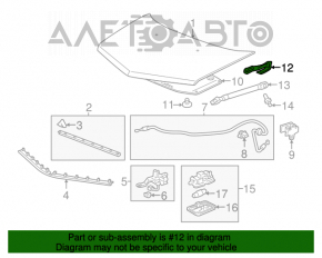 Петля капота правая Acura MDX 07-13