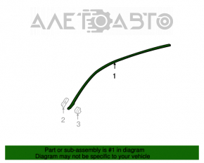 Накладка крыши левая Acura MDX 07-13 бе рейлингов