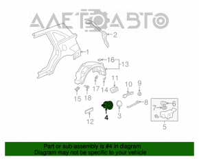 Корпус лючка бензобака Acura MDX 07-13