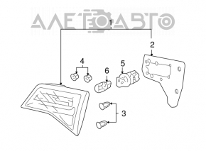 Lampa interioară pentru capacul portbagajului dreapta pentru Acura MDX 07-13