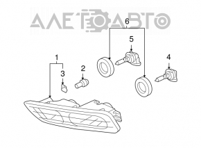 Farul anti-ceață stânga pentru Acura MDX 07-13