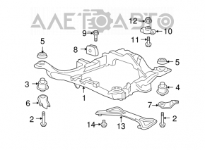 Grila frontala Acura MDX 07-13 ruginita, cu 2 airbag-uri crapate.