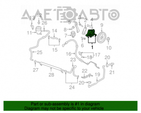 Pompa de direcție asistată hidraulic pentru Acura MDX 07-13