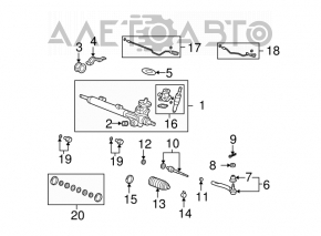 Наконечник рулевой тяги правый Acura MDX 07-13 OEM