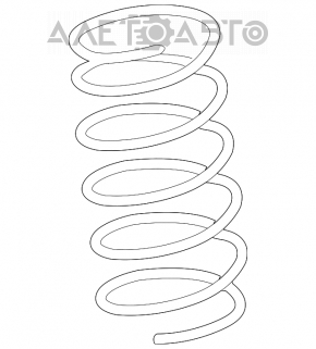 Пружина задняя правая Acura MDX 07-13 жесткость син. зелен