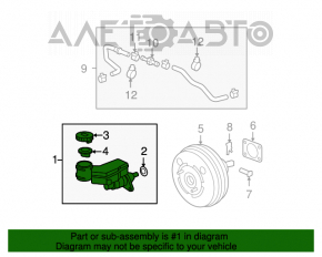 Главный тормозной цилиндр с бачком Acura MDX 07-13