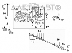 Задний дифференциал редуктор Acura MDX 07-13
