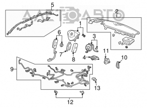 Senzor airbag spate stânga Acura MDX 07-13