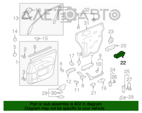 Controlul geamului electric din față, stânga, pentru Acura MDX 07-13