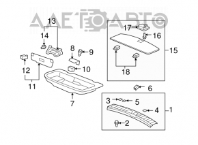 Capacul portbagajului Acura MDX 07-13