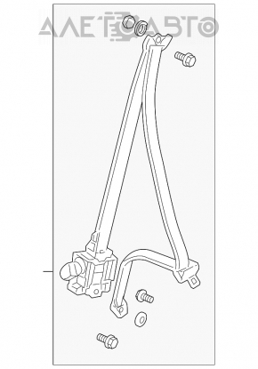 Водительский ремень безопасности Acura MDX 07-13 черн