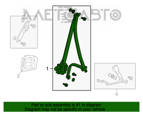 Centura de siguranță pentru pasageri Acura MDX 07-13, neagră.