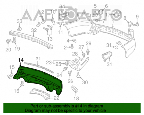 Buza bara din spate pentru Acura MDX 07-13