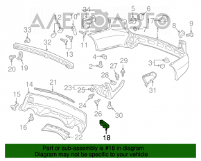 Reflector spate dreapta pentru Acura MDX 07-13