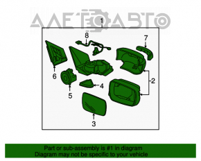 Oglindă laterală stângă Acura MDX 07-13