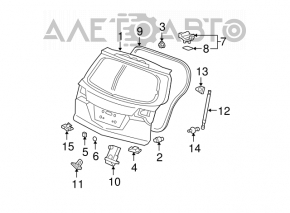 Ușa portbagajului goală pentru Acura MDX 07-13